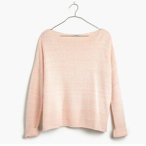 Madewell Pink Threadmix Boatneck Sweater